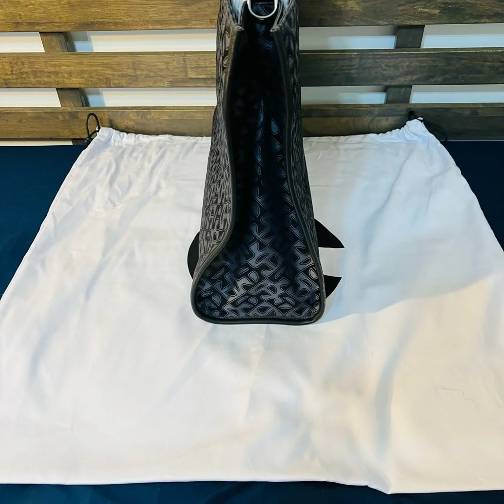 TELFAR Large Jacquard Shopper-Black Monogram - Picture 4 of 4